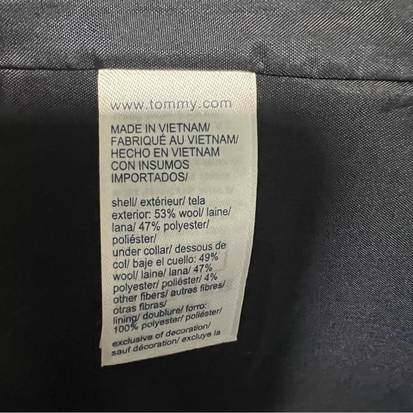 Tommy Hilfiger Wool Blend Coat, New with Tags, Check Wool Blend, Size XXL - Picture 5 of 7